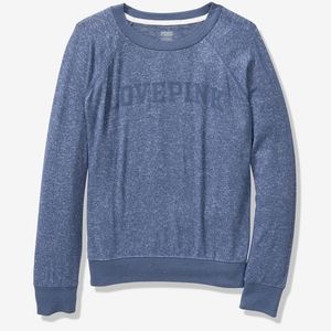 VS PINK NWT Blue Crew Neck Sweatshirt Sz S